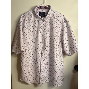 International Report 3XL Slim  Fit Men Patriotic Star button down shirt